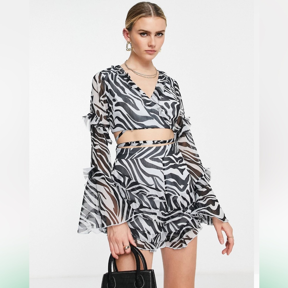 ASOS set shorts and crop top